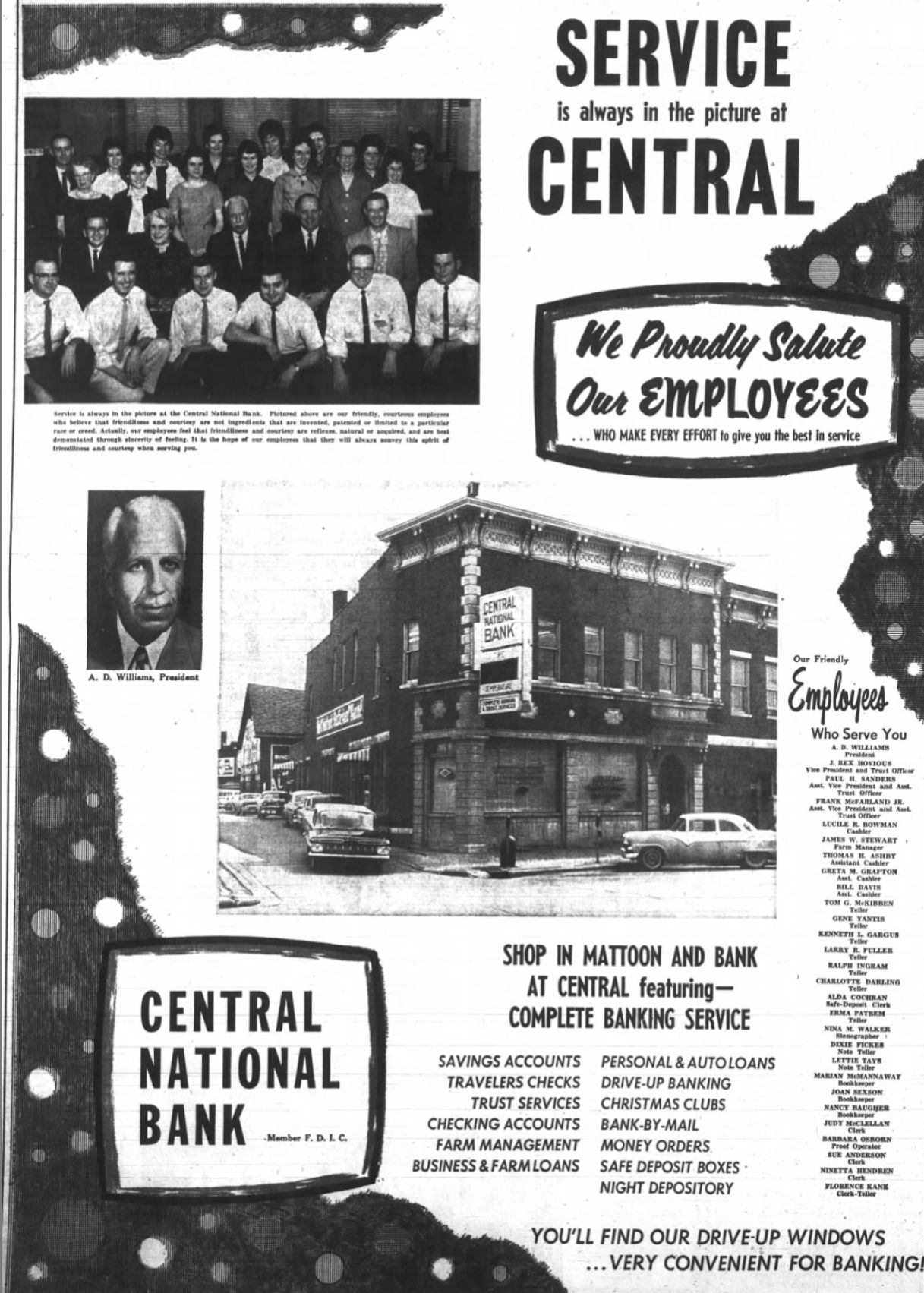 Service is always in the picture at Central